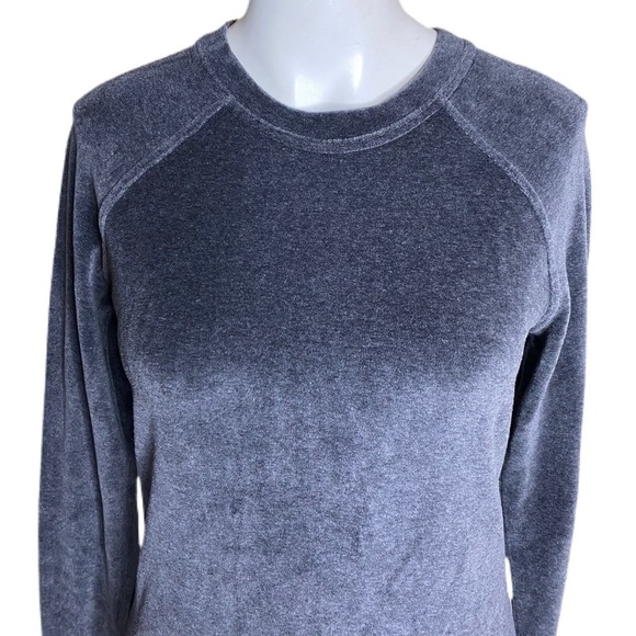 45. Athleta Velour Dress with Tulip Hem Gray Size XXS Fits XS Also - Picture 3 of 7